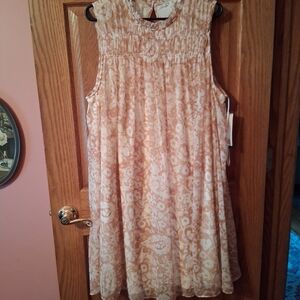 Joie Sleeveless Dress - Peach Floral